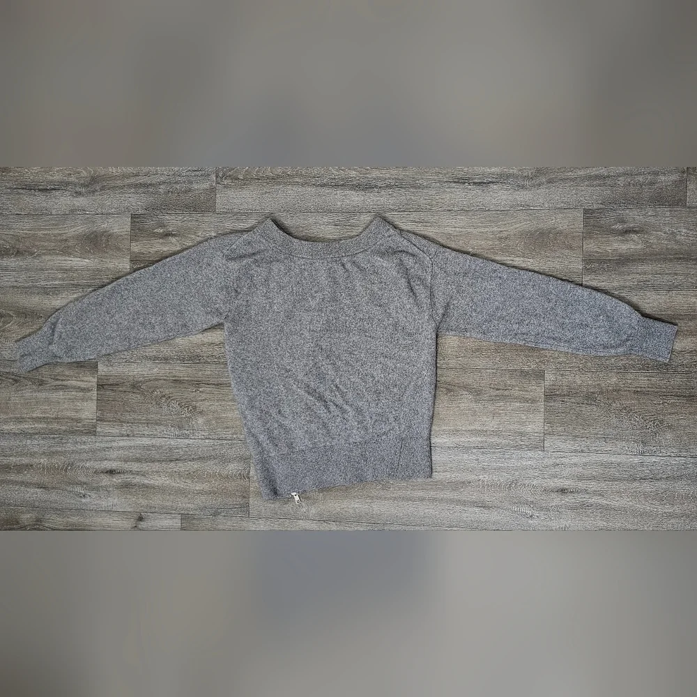 Women's Alexander Wang Asymmetrical Side Zip Pullover Sweater- Size X-small